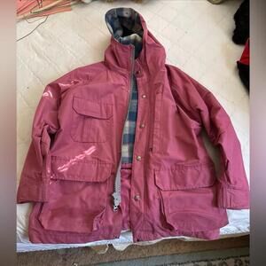 Woolrich Vintage pink flannel lined coat/jacket size Medium